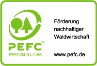 Online Druckerei MrPrinter ist PEFC-zertifiziert.